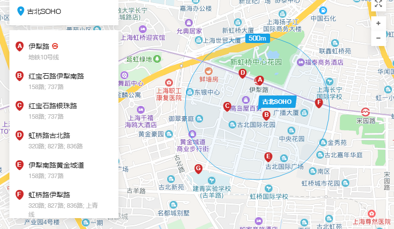 上海古北地图图片